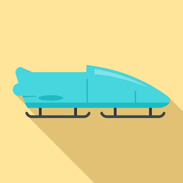 Bobsleigh icon, flat style — Stock Vector