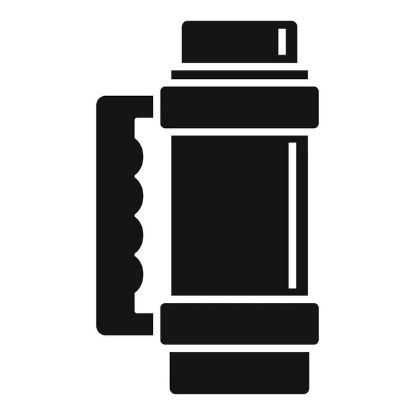 Icono de la botella de termo caliente, estilo simple — Vector de stock