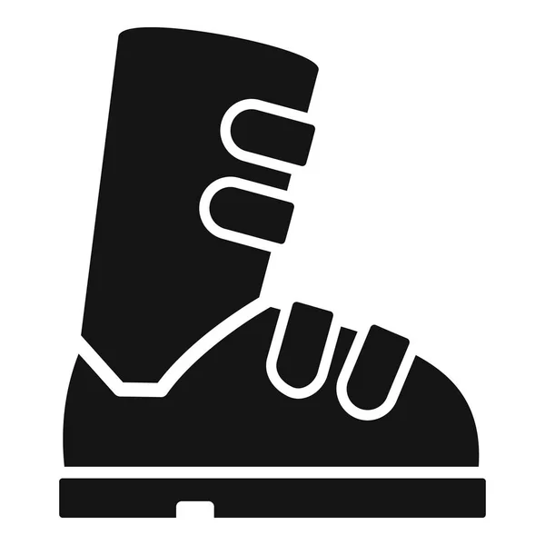 Ski boot icon, simple style — Stock Vector