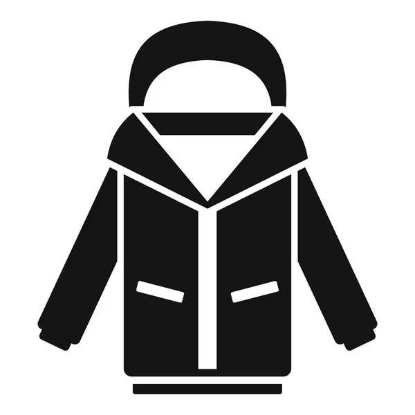 Ski jacket icon, simple style — Stock Vector