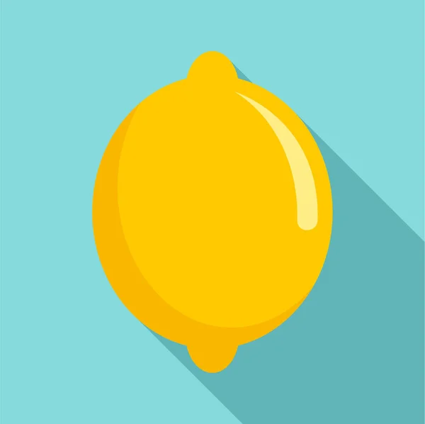 Icône citron frais, style plat — Image vectorielle