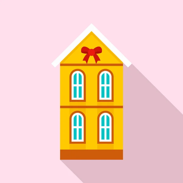 Icono de la casa de la torta, estilo plano — Vector de stock