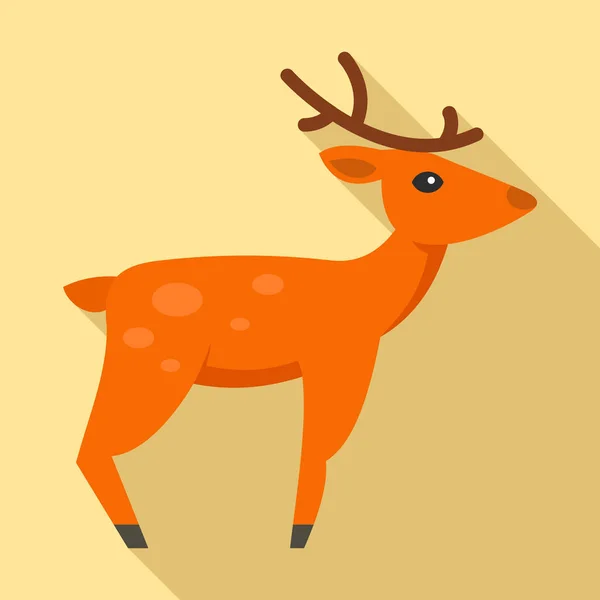 Vánoce jelen ikona, plochý — Stockový vektor