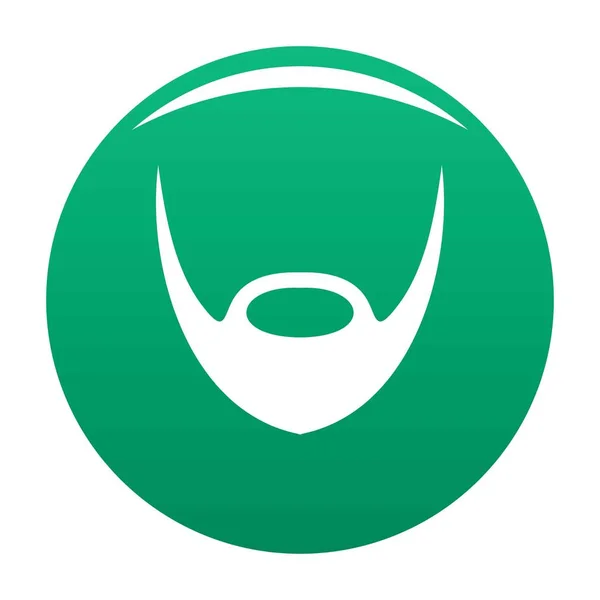 Ovális szakáll ikon vektor zöld — Stock Vector