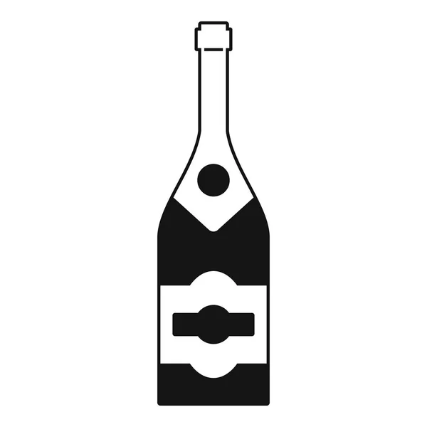 Klasyczny szampan ikona, prosty styl — Wektor stockowy