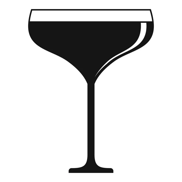 Skleněná ikona šampaňského, jednoduchý styl — Stockový vektor