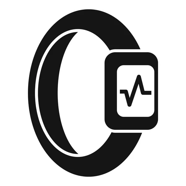 Bracelet icône battement de coeur, style simple — Image vectorielle