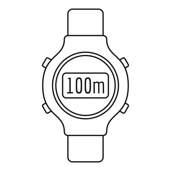 Fitness tracker icoon, outline stijl — Stockvector