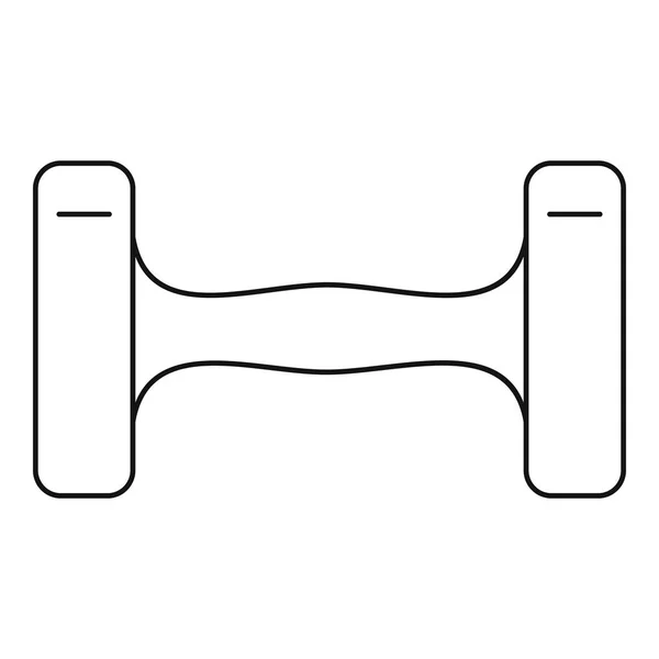 Icône Dumbell, style contour — Image vectorielle