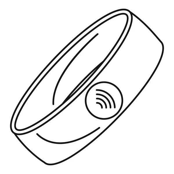 Icône de bracelet intelligent Nfc, style contour — Image vectorielle