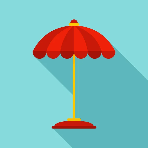 Pool umbrella icon, flat style — Stock Vector