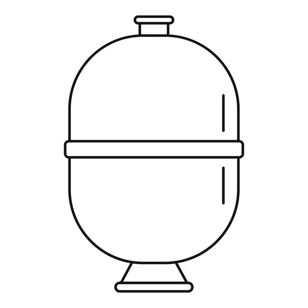 Zandfilter pomp zwembad pictogram, Kaderstijl — Stockvector