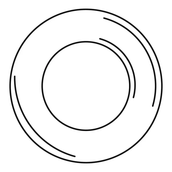 Zwemmen cirkel pictogram, Kaderstijl — Stockvector