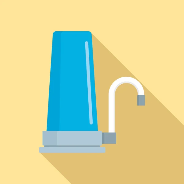 House filter tap icon, flat style — Stock Vector