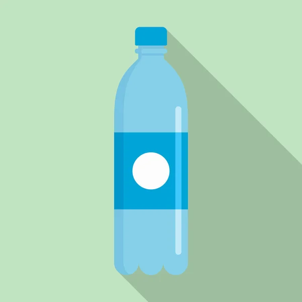 Ikona butelka czystej wody, płaski — Wektor stockowy
