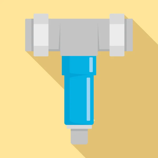 Filter water pipe icon, flat style