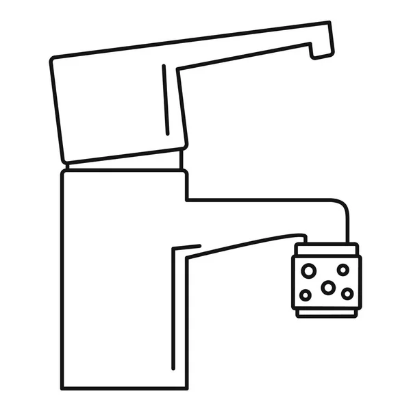 Tapa del filtro de la casa icono del grifo, estilo contorno — Archivo Imágenes Vectoriales