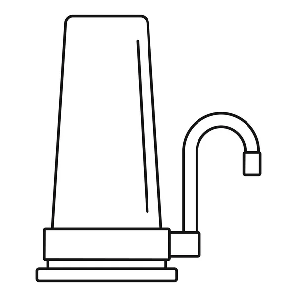 Huis kraan filterpictogram, Kaderstijl — Stockvector