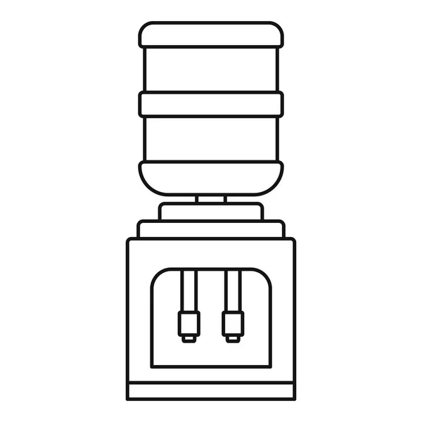 Office water filter bottle icon, outline style — Stock Vector