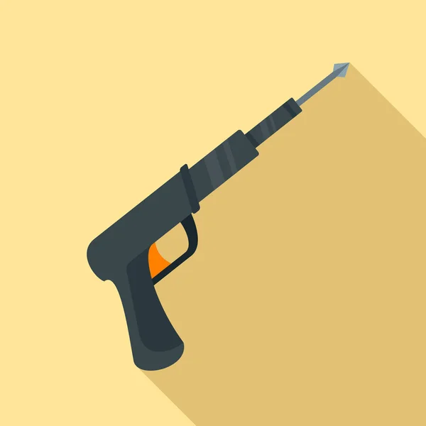 Icona del fucile, stile piatto — Vettoriale Stock