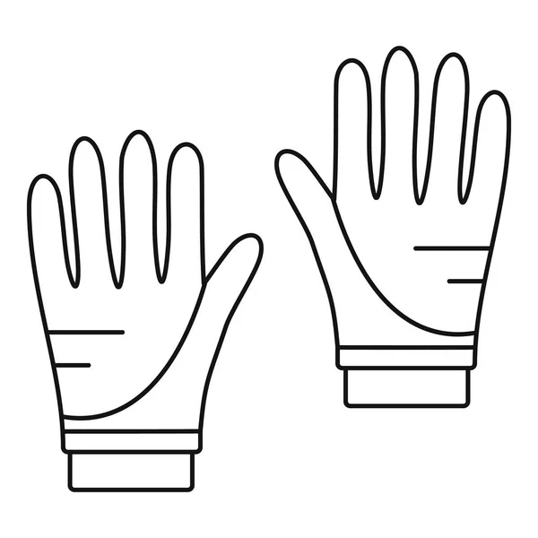 Значок с перчатками, стиль контура — стоковый вектор