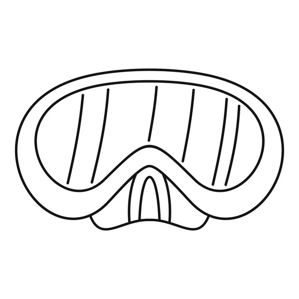 Icône masque de plongée, style contour — Image vectorielle