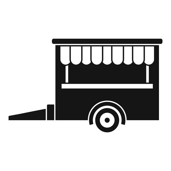 Food Trailer Ikone, einfacher Stil — Stockvektor