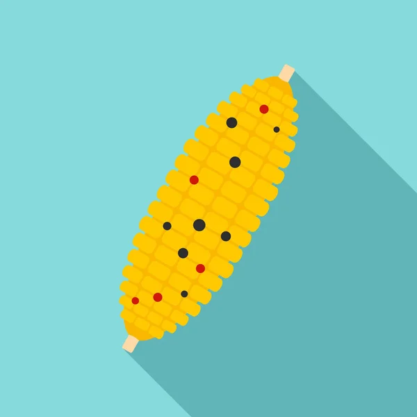 Készített kukorica ikon, lapos stílusú — Stock Vector