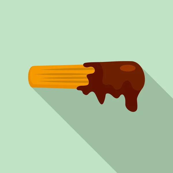 Icono Churro, estilo plano — Vector de stock