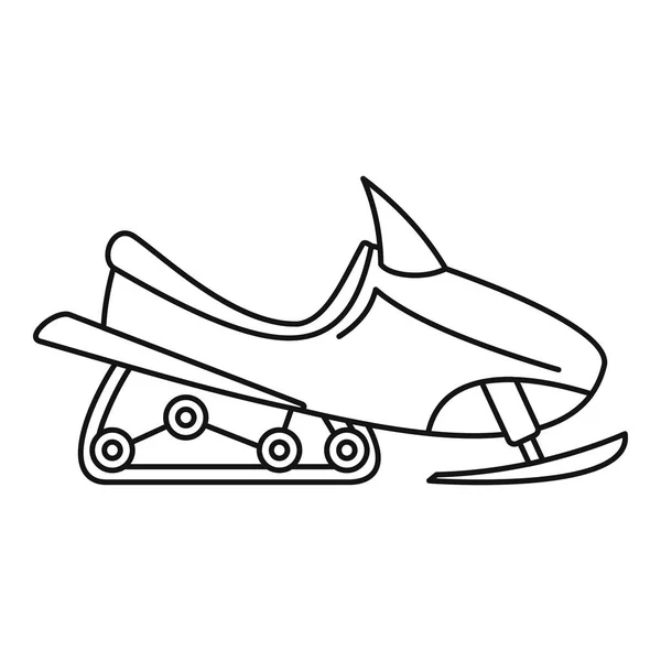 Sport sneeuwscooter icoon, outline stijl — Stockvector