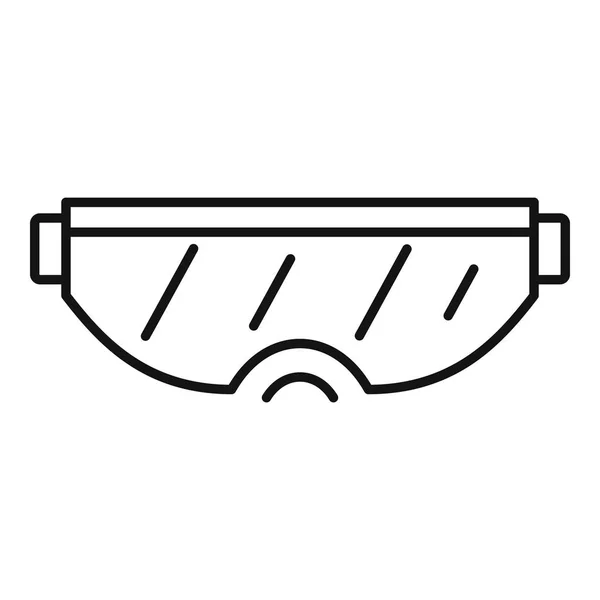 滑雪护目镜图标, 轮廓样式 — 图库矢量图片