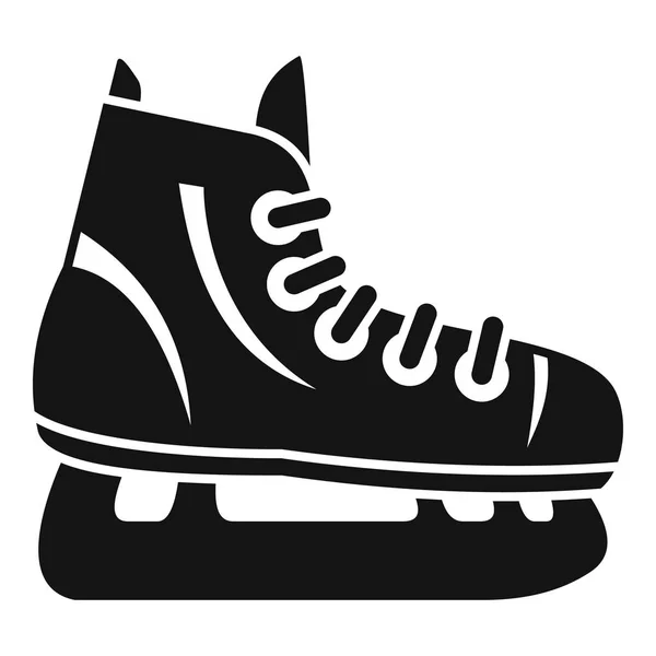 Icono de patín sobre hielo de hockey, estilo simple — Vector de stock