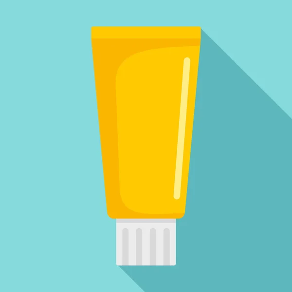 Honey toothpaste icon, flat style — Stock Vector