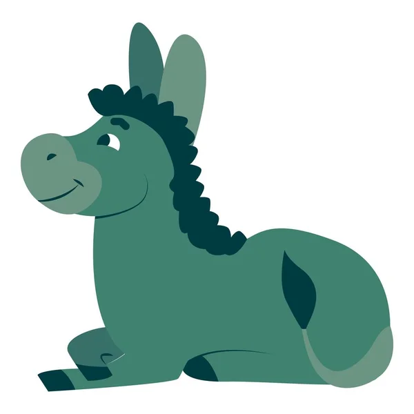 Burro icono, estilo de dibujos animados — Vector de stock