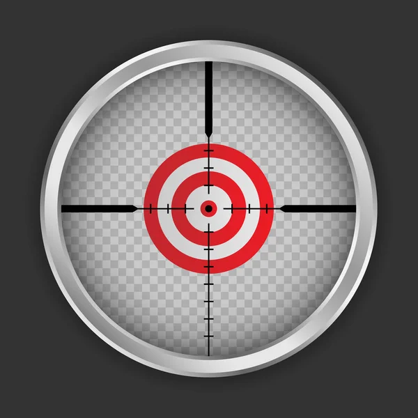 Icône cible Crosshair, style réaliste — Image vectorielle