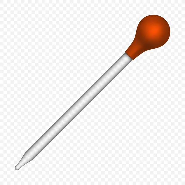 Lange Pipetteer pictogram, realistische stijl — Stockvector