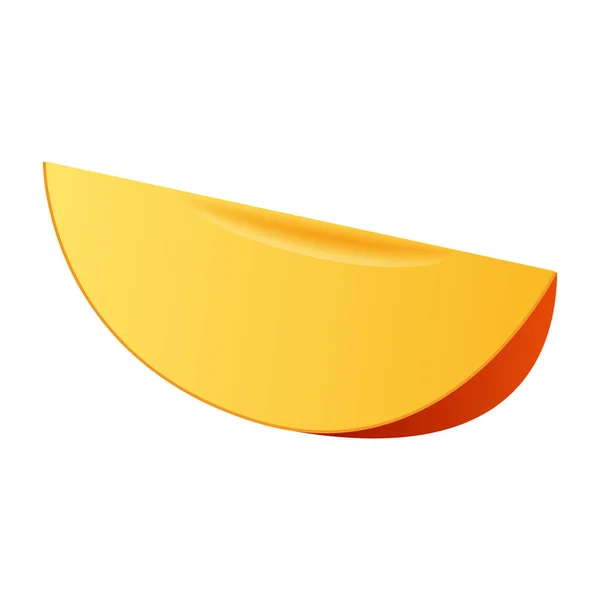 Plasterek mango ikony, realistyczny styl — Wektor stockowy