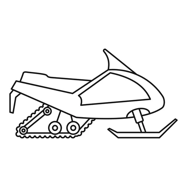 Icône de motoneige Expédition, style contour — Image vectorielle