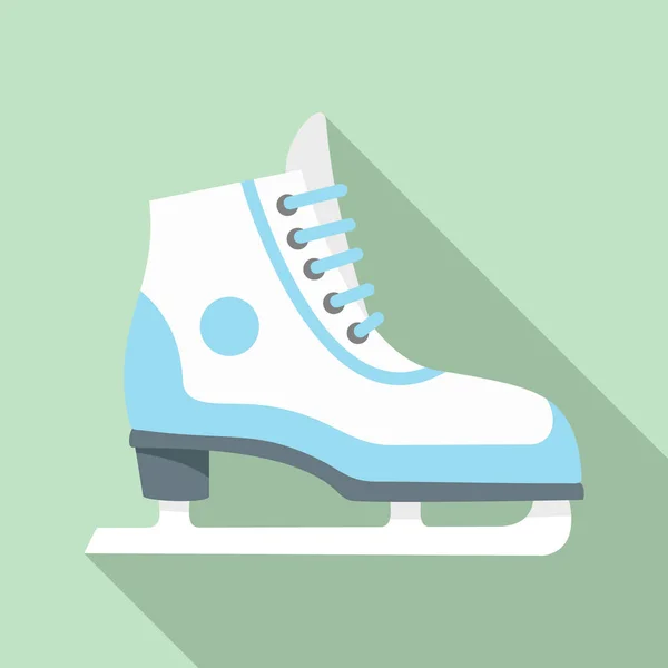 Icona di pattinaggio su ghiaccio, stile piatto — Vettoriale Stock