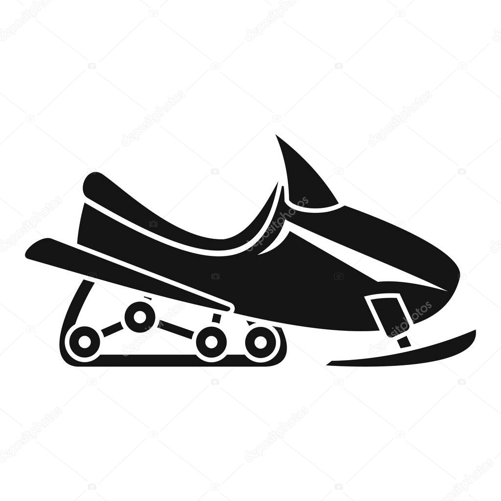 Snowmobile icon, simple style