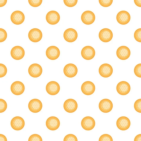 Modèle de biscuit rond vecteur sans couture — Image vectorielle