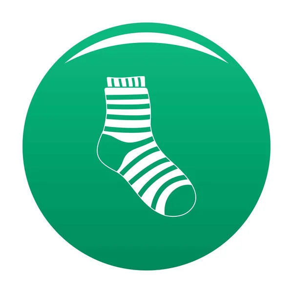 Fuzzy zokni ikon vektor zöld — Stock Vector