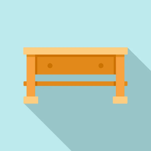 Icono de mesa de trabajo de carpintero, estilo plano — Vector de stock