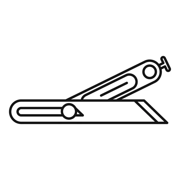 Icono de cuchillo de ángulo de metal, estilo de contorno — Vector de stock