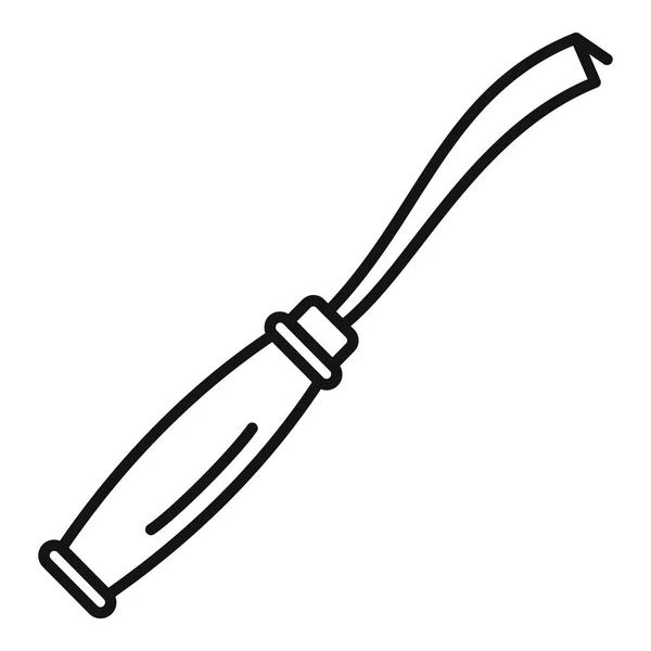 Rasps icono de la herramienta, estilo de esquema — Vector de stock