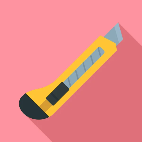 Office knife icon, flat style — Stock Vector