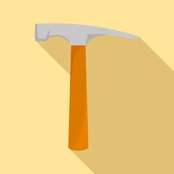 Het pictogram van hamer, platte stijl — Stockvector