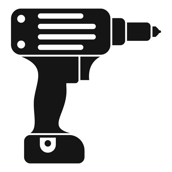 Icono de taladro inalámbrico eléctrico, estilo simple — Vector de stock
