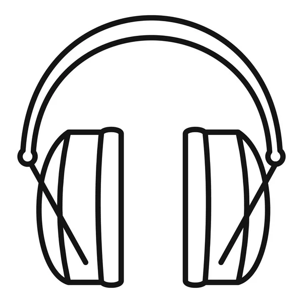 Lärm-Kopfhörer-Symbol, Umriss-Stil — Stockvektor