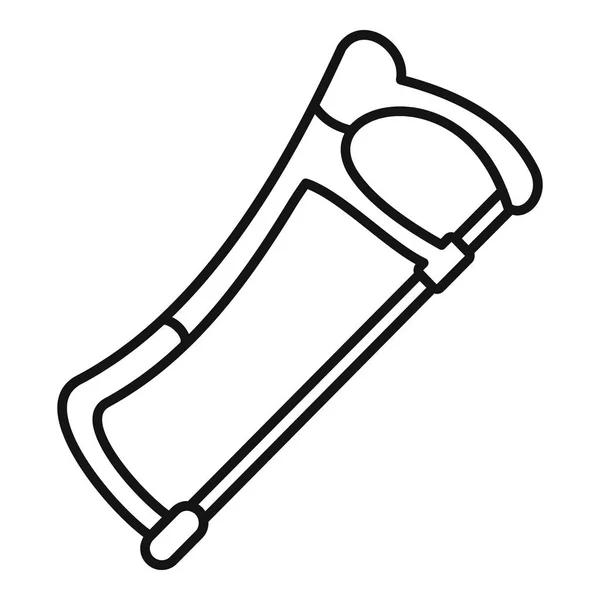 Kézifűrész ikon, körvonalazott stílus — Stock Vector
